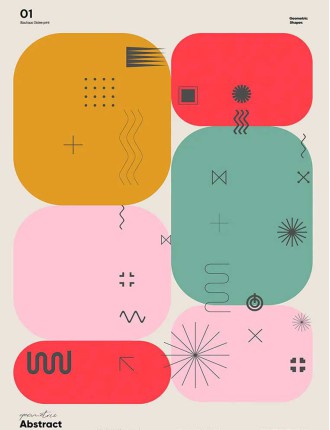 Geometric Shapes N1 poster